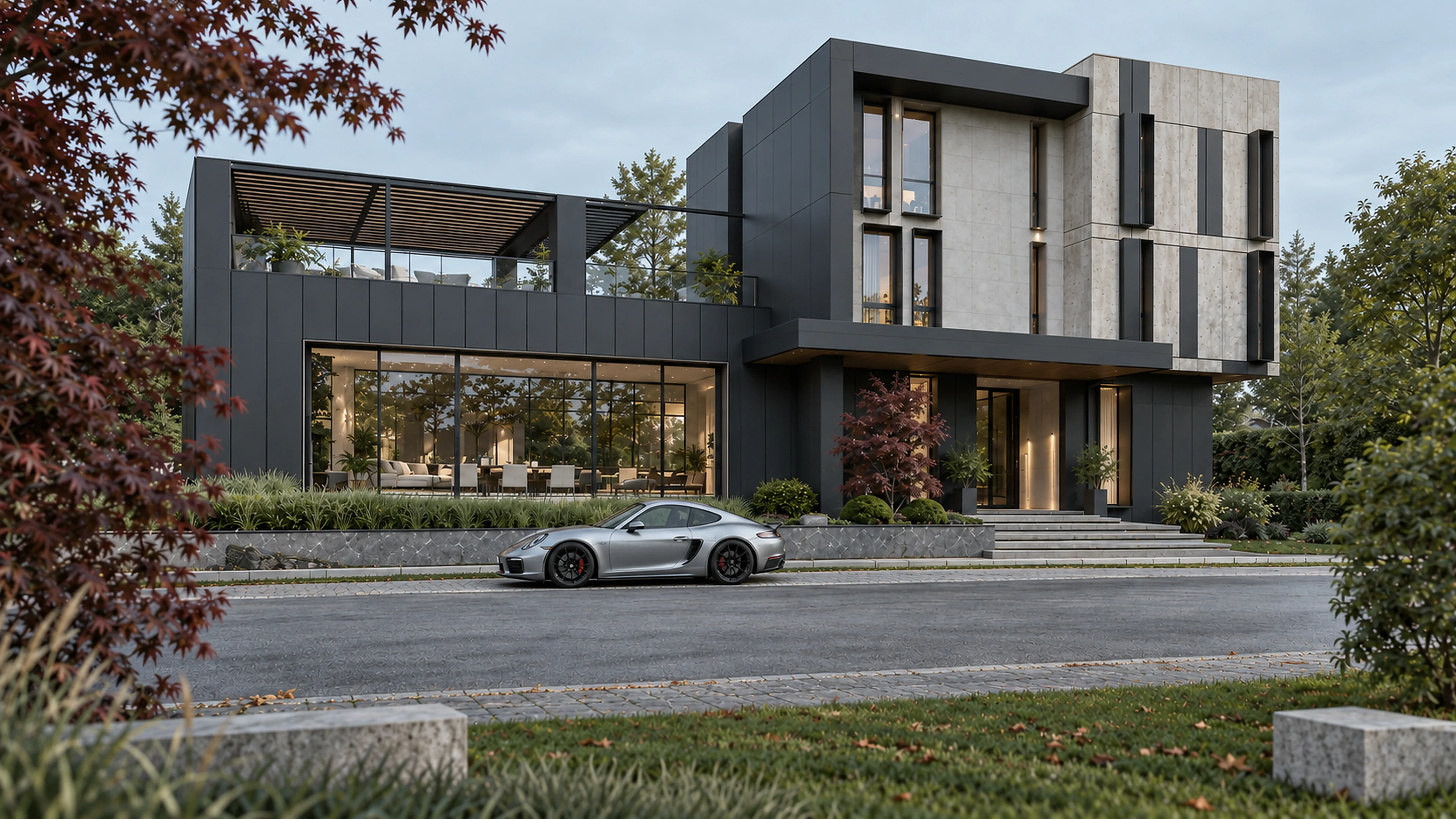 ATRIUM HOUSE — фасад з іншого ракурсу